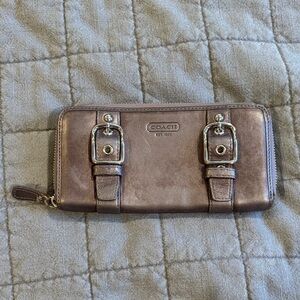 Coach Metallic Accordion Wallet